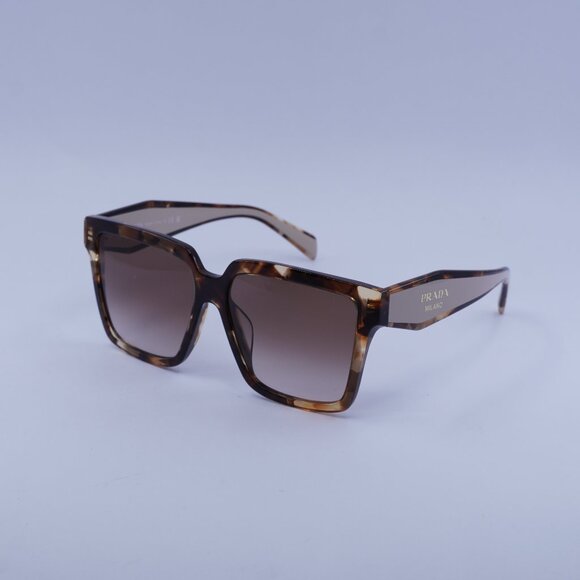 Prada PR24ZSF 07R0A6 Sunglasses Caramel Havana Square Frame - Picture 3 of 10